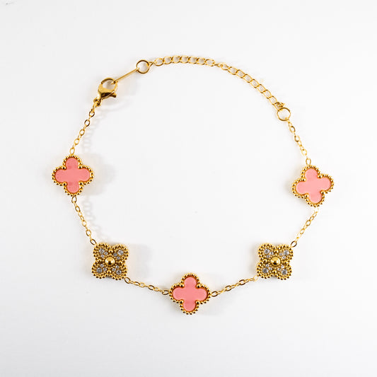 PINK CLOVER BRACELET